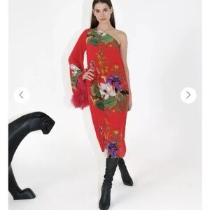 Borgo de Nor Aubrey Feather Dress Size US6